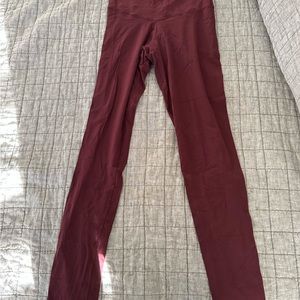 Aerie offline Real Me burgundy medium long leggings - hardly worn